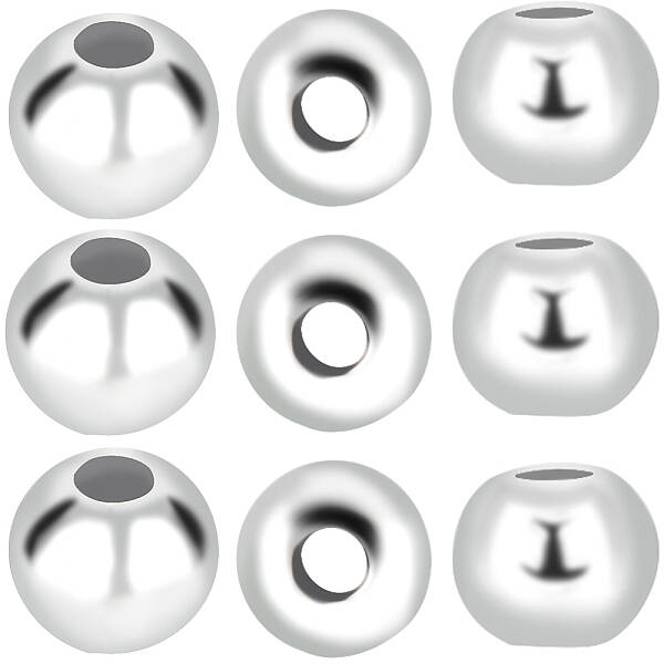 40Pcs 925 Sterling Silver Beads
