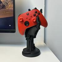 Cyberpunk-Inspired Game Controller Stand, Stylish Desktop Holder, Desk Accessory Compatible with Xbox, PS4, PS5, Earphone & P...