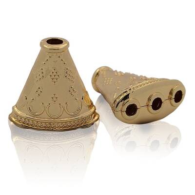 Nickel Free & Lead Free Light Gold Alloy Triangle Beads
