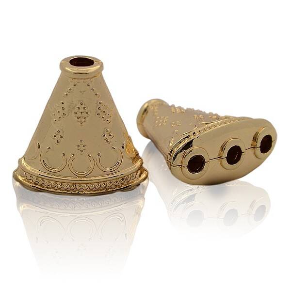 Nickel Free & Lead Free Light Gold Alloy Triangle Beads