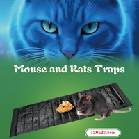 Intelligent Foldable Rodent Glue Board 4-Pack -Anti-Escape Hexagon Grid & Pre-Bait System for Smart Rats, Lab-Certified15kg P...