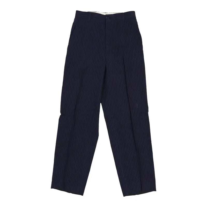 Byblos Trousers - 28W 29L Navy Viscose Blend