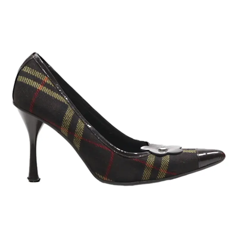 DOLCE & GABBANA Pump Heels Black Leather Womens UK 3.5
