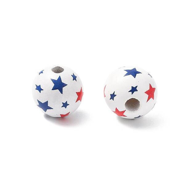 Independence Day Themes Wood European Beads