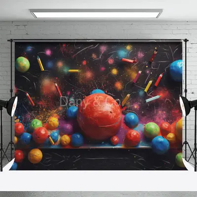 Pencil Blackboard Back To School Backdrops For Photo - Aperturee