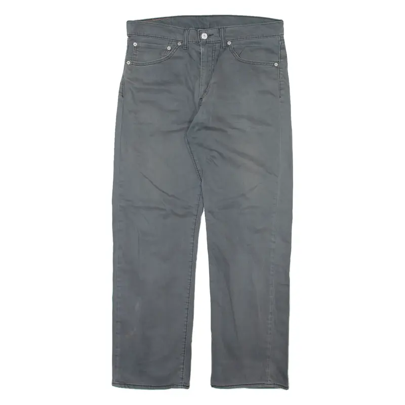 LEVI'S 751 Mens Trousers Grey Regular Straight W34 L30