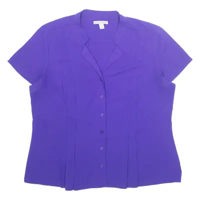 DANA BUCHMAN Womens Shirt Purple L