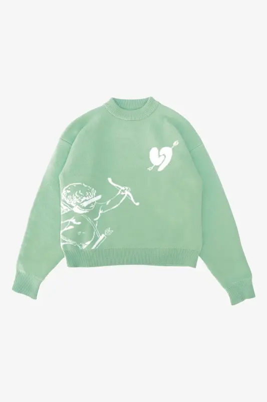 Amor Knit Sweater Matcha Green