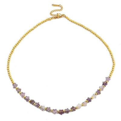 Natural Amethyst Beaded Necklaces