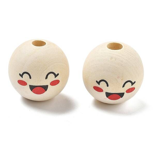 Printed Schima Wood European Beads