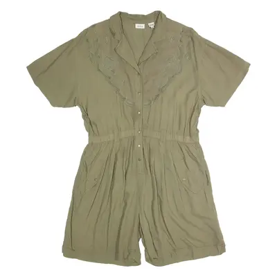 TOGETHER! Womens Playsuit Green Wide-Leg M