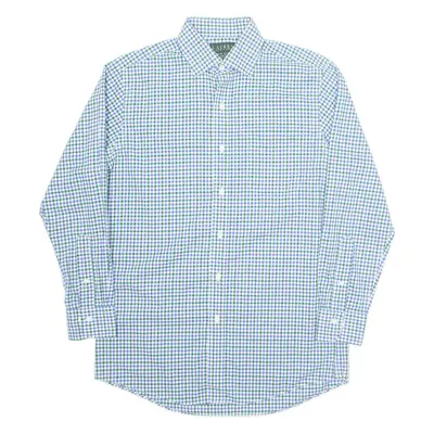 LAUREN RALPH LAUREN Slim Fit Mens Shirt Blue Check Long Sleeve M