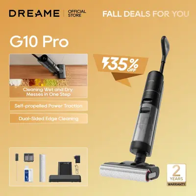 DREAME G10 Wet Dry Vacuum Cleaner, Cordless Vacuum Mop All in One with Auto Self-Cleaning, Up to 30 Mins Runtime, Cordless Fl...