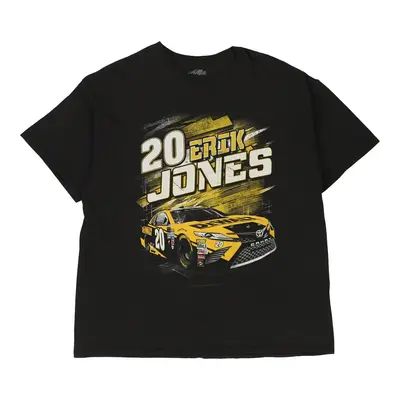 Erik Jones 20 Joe Gibbs Racing Nascar T-Shirt - 2XL Black Cotton