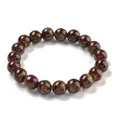 Round Synthetic Gold Clinquant Stone Stretch Bracekets