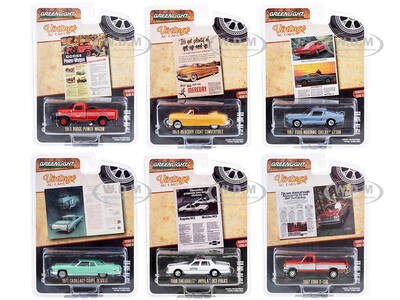 Vintage Ad Cars Set of 6 pieces Series 9  1/64 Diecast Model Cars by Greenlight