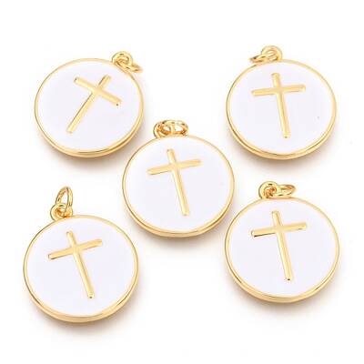 Brass Enamel Pendants