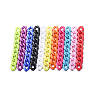 Handmade Opaque Acrylic Curb Chains