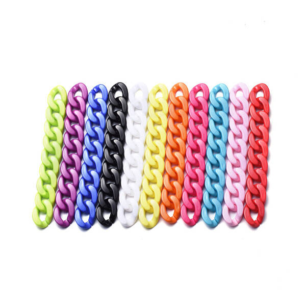 Handmade Opaque Acrylic Curb Chains