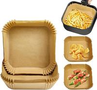 Air Fryer Paper Liners,100 Pcs Parchment Paper, Air Fryer Disposable Paper Liner for Microwave, Non-Stick Air Fryer Liners Sq...