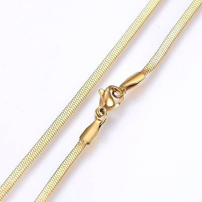 304 Stainless Steel Herringbone Chain Necklaces