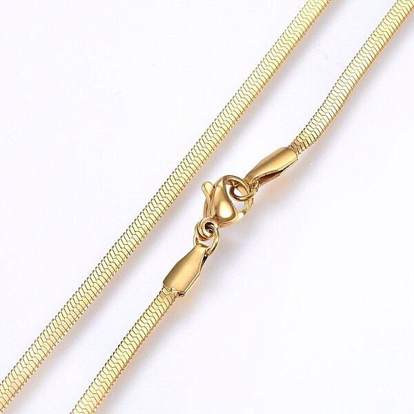 304 Stainless Steel Herringbone Chain Necklaces