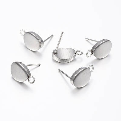 Non-Tarnish 304 Stainless Steel Stud Earring Findings