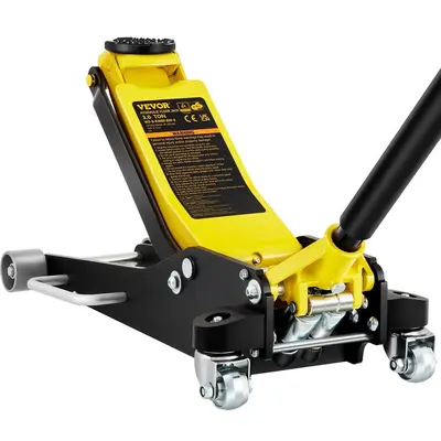 VEVOR Low Profile Floor Jack, 3 Ton Aluminum and Steel Racing Floor Jack with Dual Pistons Quick Lift Pump for Sport Utility ...