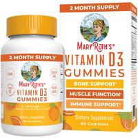 MaryRuth's Vitamin D3 Gummies - 2 Month Supply - Immune Support Supplement - Vitamin D3 1000IU for Bone Health & Muscle Funct...