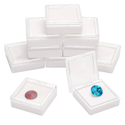 Square Acrylic Loose Diamond Storage Box with Sponge
