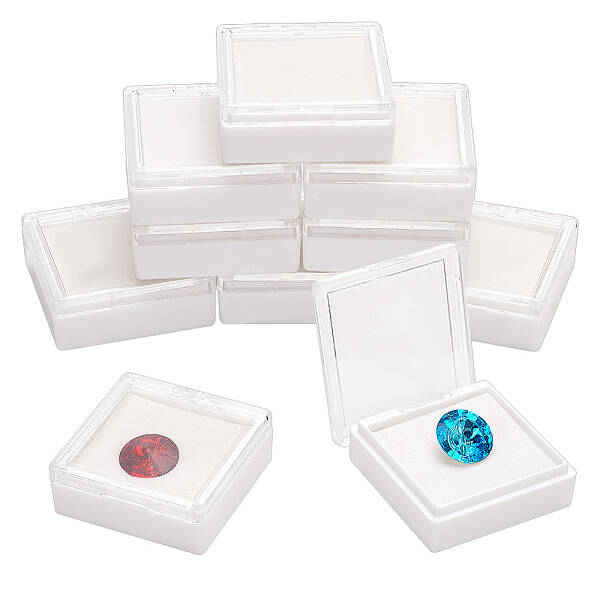 Square Acrylic Loose Diamond Storage Box with Sponge
