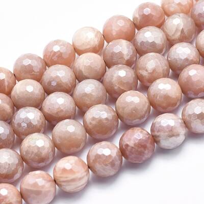 Electroplate Natural Sunstone Beads Strands