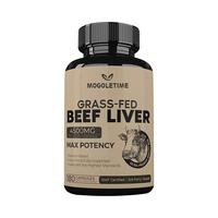 Grass Fed Desiccated Beef Liver Capsules (180 Pills, 750mg Each) - Natural Iron, Vitamin A, B12 for Energy - Humanely Pasture...