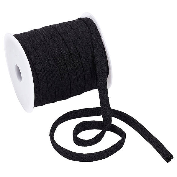 BENECREAT 27 Yards Black Flat Replacement Cotton Cords