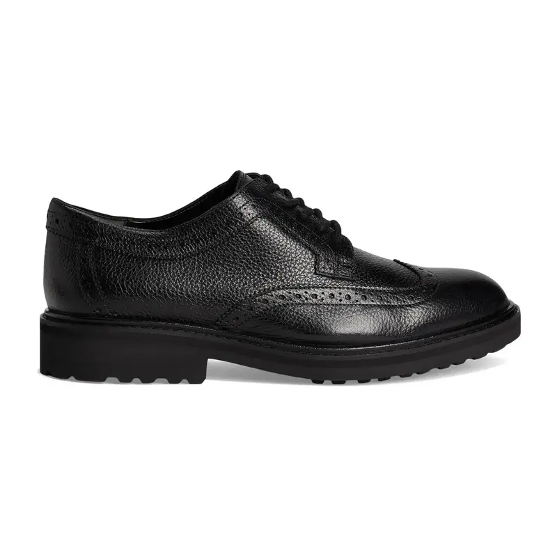 Vionic Lombard Leather Men's Oxfords Shoes - Black - Size:US 11 Men