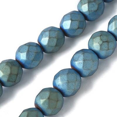 Electroplated Synthetic Non-magnetic Hematite Beads Strands