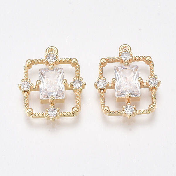 Brass Cubic Zirconia Pendants