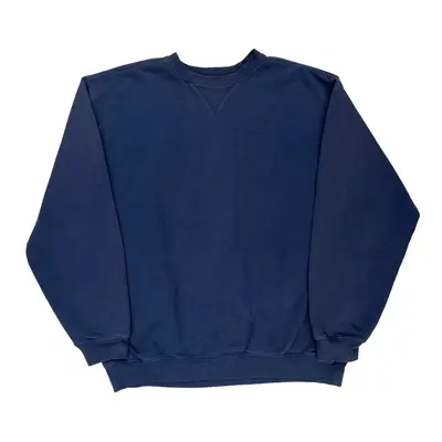 Carhartt Sweatshirt - XL Navy Cotton Blend