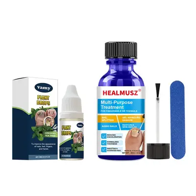 VAMY Tea Tree Oil and Oregano Drops & HEALMUSZ Fungal Solution natural vegetable oil for Nail Health Comfort and Antibacteria...