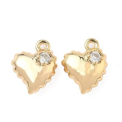 Brass Micro Pave Cubic Zirconia Pendants