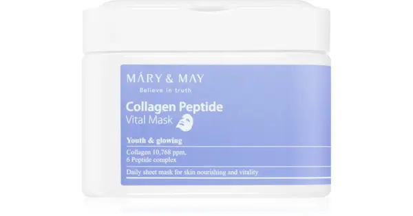 Mary & may Collagen Peptide Vital Mask 30 pieces