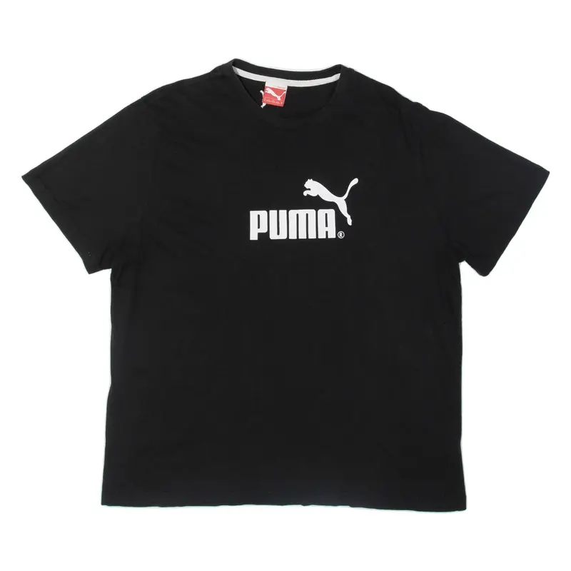 PUMA Mens T-Shirt Black 2XL