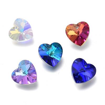 Electroplate Glass Charms