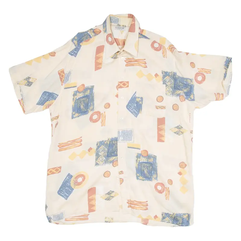 COLDOR Mens Shirt Beige Viscose XL