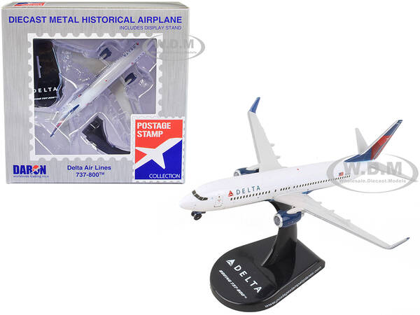 Boeing 737-800 Next Generation Commercial Aircraft Delta Air Lines 1/300 Diecast Model Airplane by Postage Stamp