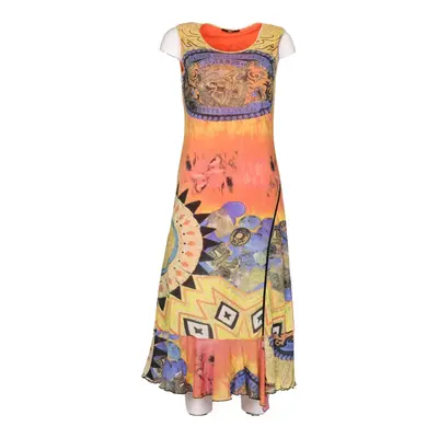 Kfg Graphic Maxi Dress - Large Multicoloured Cotton
