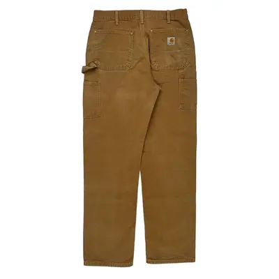 Carhartt Double Knee Carpenter Trousers - 32W 33L Brown Cotton | Size: 32″ waist