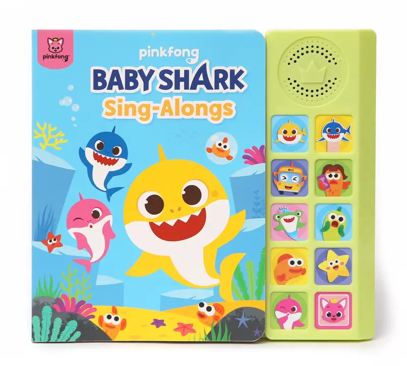 Baby Shark Sing-Alongs 10 Button Sound Book, Pinkfong Baby Shark Nursery Rhymes, Children's Sound Books, Interactive Learning...