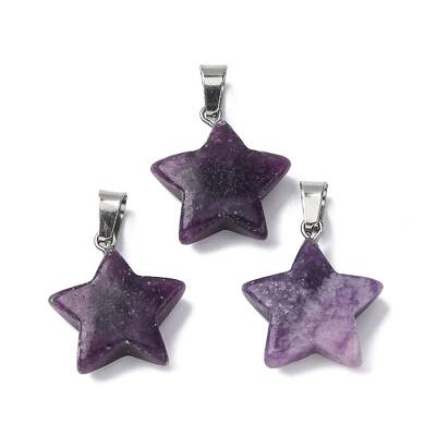 Natural Lepidolite Pendants