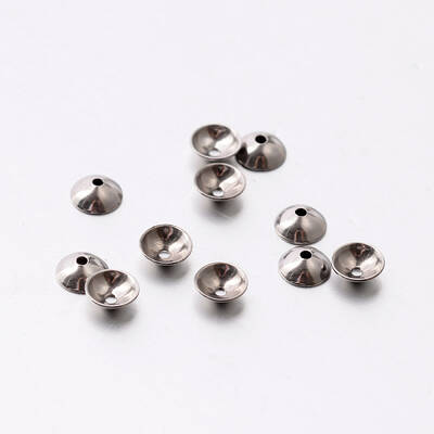 Tarnish Resistant Apetalous 201 Stainless Steel Bead Caps